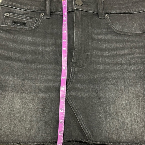 NEW American Eagle Washed Denim Black Miniskirt - Picture 3 of 5